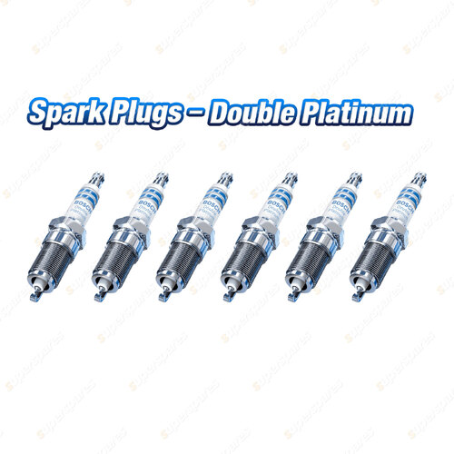 6 x Bosch Double Platinum Spark Plugs for Mitsubishi 3000GT Galant E5 E6 E7 E8