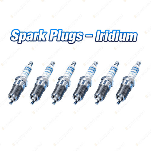 6 x Bosch Iridium Spark Plugs for Mitsubishi Challenger Pajero NS NT V80 V90