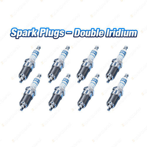 8 x Bosch Double Iridium Spark Plugs for Mercedes Benz CLK55 AMG 209 Coupe