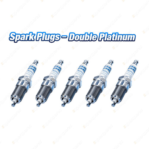 5x Bosch Double Platinum Spark Plugs for Volkswagen Bora 1J Golf IV Passat 3B3