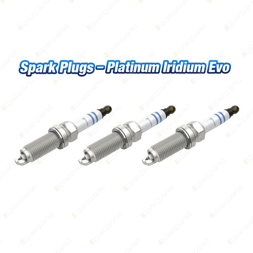 3 x Bosch Platinum Iridium Evo Spark Plugs for Ford Puma 1.0L B7J I3 12v 92kW