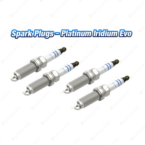 4 x Bosch Platinum Iridium Evo Spark Plugs for Audi A1 A3 A4 A5 A6 A7 Q2 Q5 TT