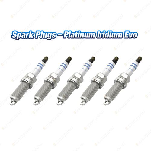 5 x Bosch Platinum Iridium Evo Spark Plugs for Audi A3 8VS 8VM 8VA 8VF Q3 F3B TT