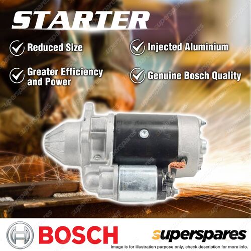 Bosch Starter Motor for Fendt Farmer 204 P PA V VA GT 275 09/1986-12/1991