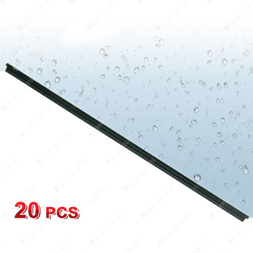 Bosch 24" Metal Twin Rail Narrow Back 6mm Wiper Blade Refills 610mm Pack of 20