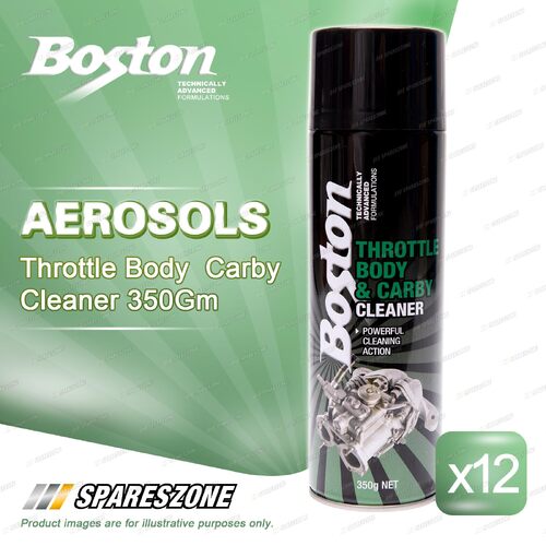 12 x Boston Throttle Body Carby Cleaners Maintenance Aerosol Spray 350G