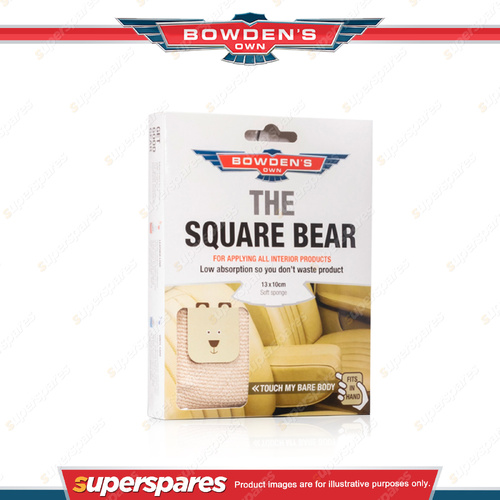 1 x Bowden's Own Square Bear Interior Car Care Leather Microfibre Cloth