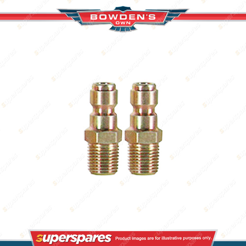 2 x Bowden's Own Snow Blow Cannon 1/4 Quick Connect Male Fitting Adapters