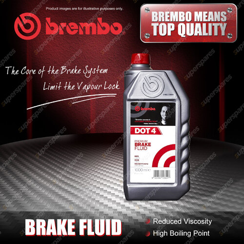 Brembo Premium DOT 4 Brake Fluid 1000ml for Cars Motorcycles Universal