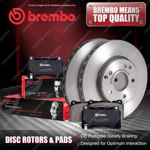 Rear Brembo Disc Brake Rotors + Brake Pads for Land Rover Range Rover I