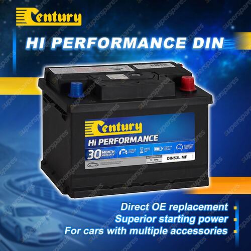 Century Hi Performance Din Battery for Volkswagen Eos Karmann Ghia 1600 1200