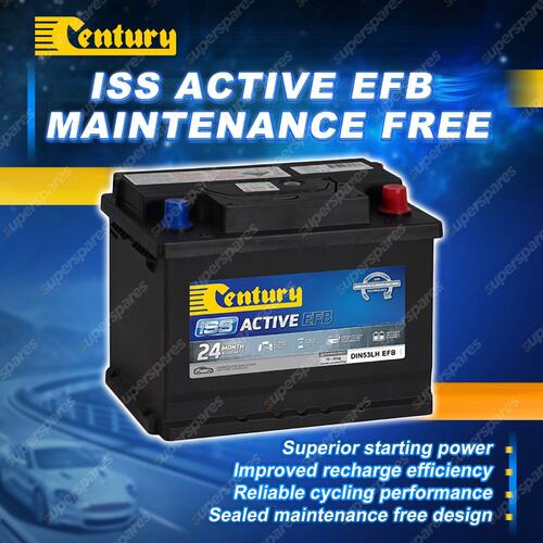 Century ISS Active EFB MF battery for MG Mg 3 1.5 Petrol FWD Hatch 15S4U 15S4G