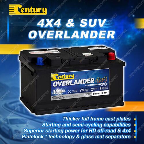 Century Overlander 4X4 MF Battery for Mazda Bt-50 2.2 2.5 3.2 MZ-CD Diesel