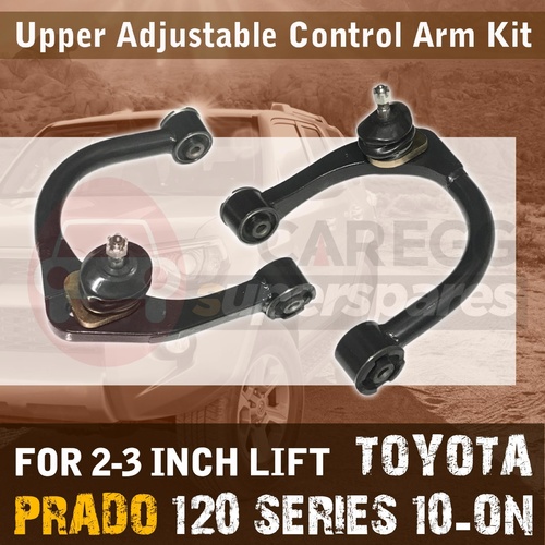 Upper Adjustable Camber Control Arm Kit Lift Up 3" for Landcruiser Prado 120 Ser