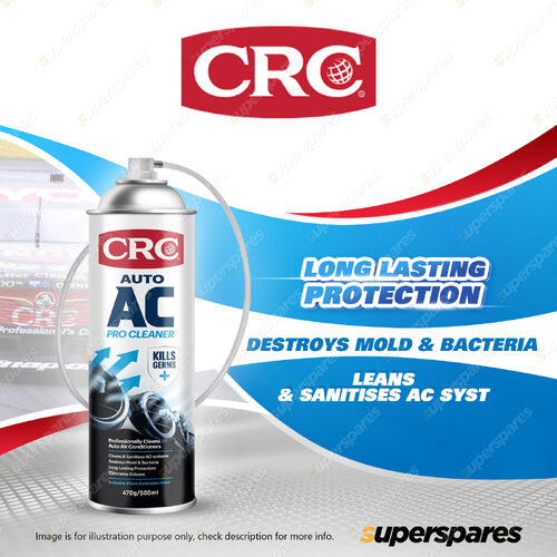 1 x CRC Auto AC Pro Cleaner with hose 470G for Auto Air Conditioner System