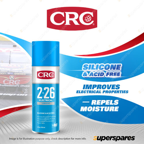 1 x CRC 2.26 Electrical Multi Purpose Lubricant 450g Aerosol Organic Formula