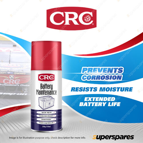 1 x CRC Battery Maintenance 300g Aerosol Spray On - Promote Battery Life