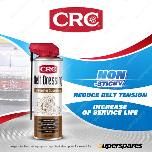 1 x CRC Belt Dressing Lubricant 500ml Extending Belt Life By Reducing Tension