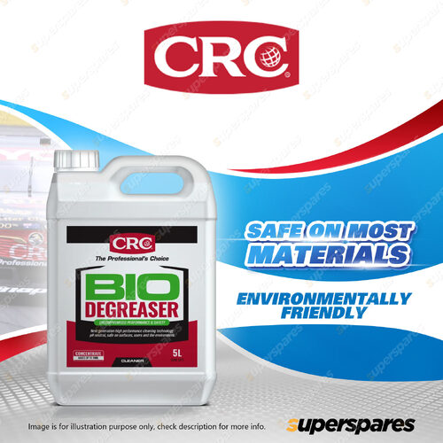 1 x CRC Bio Degreaser 5ltr - Industrial Engines Auto Parts Cleaner