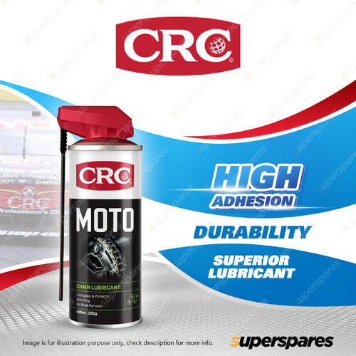 1 x CRC Brand Moto Chain Lubricant Road 400ml/250g On-road Formula