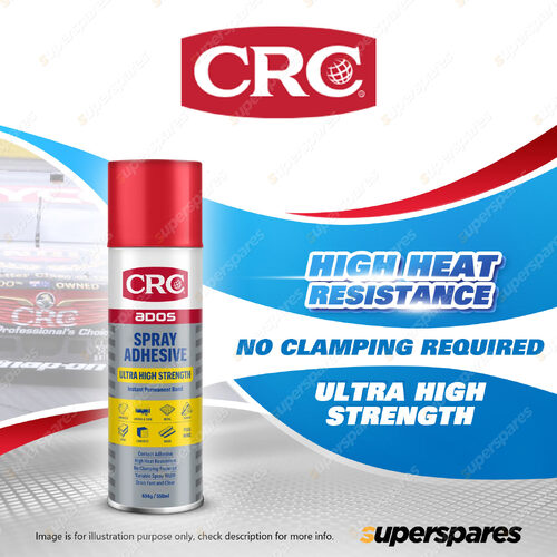 1 x CRC Ultra High Strength Aerosol Adhesive 550ml Porous Non Porous Surface