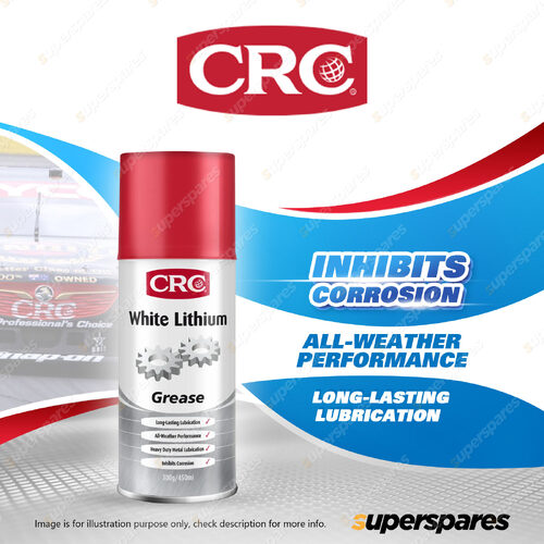 1 x CRC White Lithium Grease Lubricant Protectant 300g/450ml for Metal