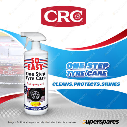 1 x CRC So Easy One Step Tyre Care 1L Non Foaming Cleaner Protection