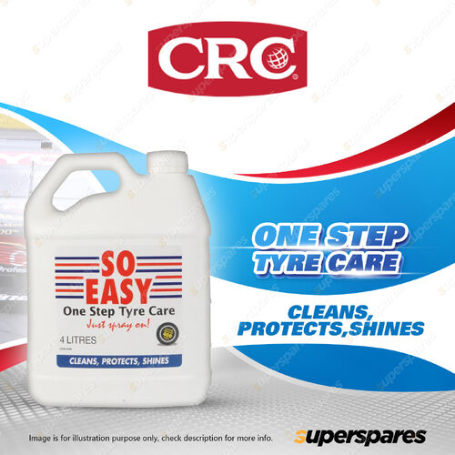 1 x CRC So Easy One Step Tyre Care 4ltr Non Foaming Cleaner Protection