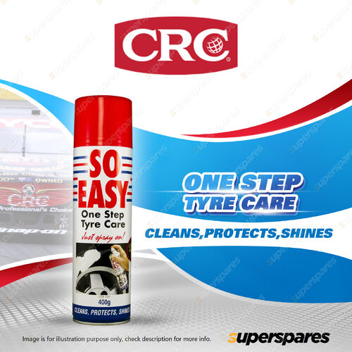 1 x CRC So Easy One Step Tyre Care 400g Aerosol Foaming Cleaner Protection