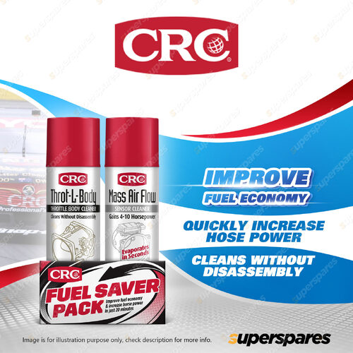 CRC MAF Mass Air Flow Sensor Throttle Body Fuel Saver Pack Intake Cleaner