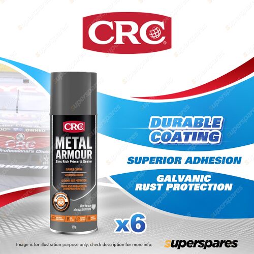 6 x CRC Brand Metal Armour Paint Protectant 350g Industries Auto Parts