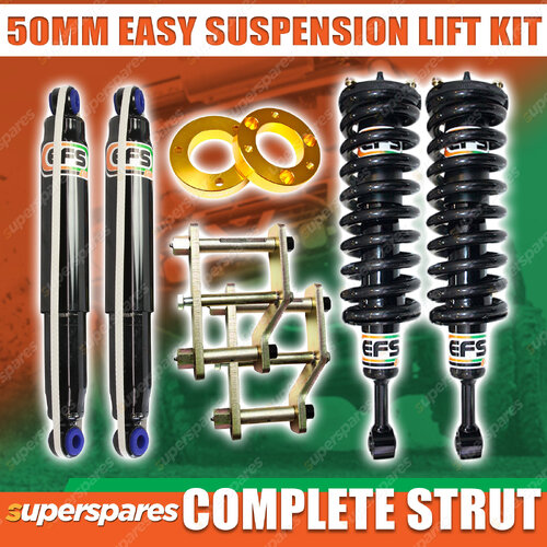 75mm Easy Lift Kit EFS Complete Strut Shackle Spacer for Nissan Navara D40 05-On