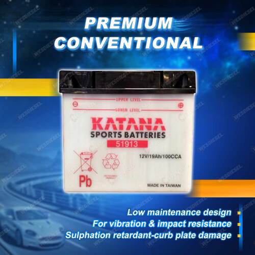 Katana Sports Battery - 12V 100CCA 19Ah 20HR for BMW Various Models Motorcycle