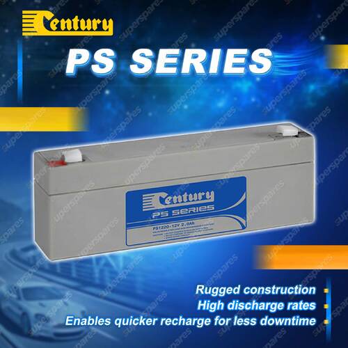Century PS Series Battery - 12 Volts 2Ah Warranty 12M Stationary Power