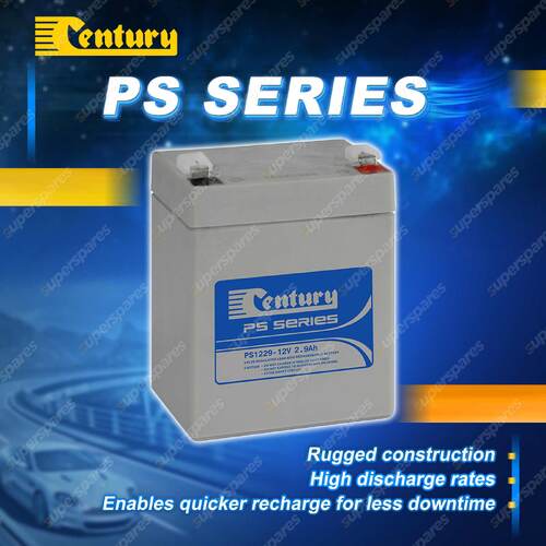 Century PS Series Battery - 12 Volts 2.9Ah Warranty 12M Stationary Power