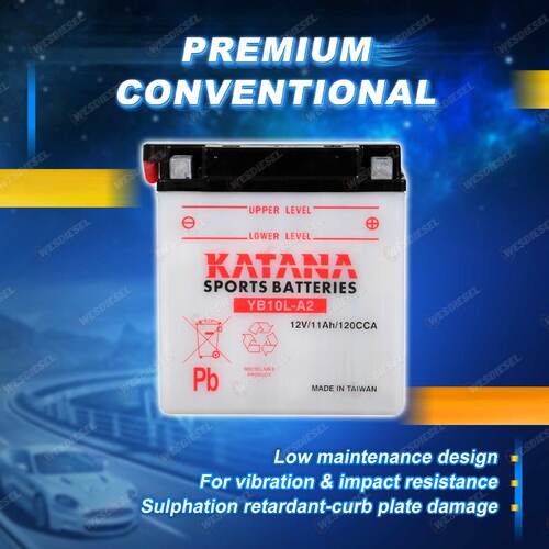 Katana Sports Battery - 12V 160CCA 11Ah for Kawasaki Various Models Motorcycle