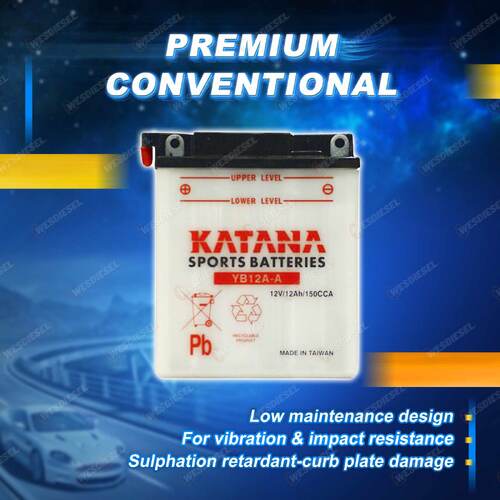 Katana Sports Battery - 150CCA 12Ah for Benelli 4 Zyl SS Tornado Motorcycle