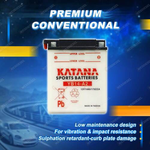 Katana Sports Battery - 12V 175CCA 14Ah for Bimota Various Models Motorcycle