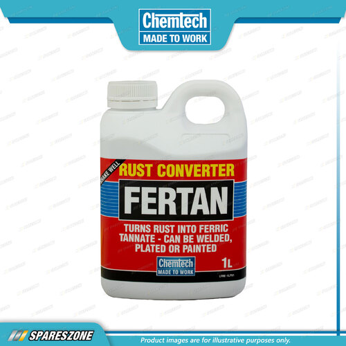 Chemtech Fertan Rust Converter 1 Litre Turns Rust Into Ferric Tannate