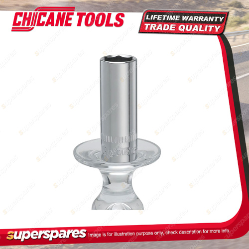 Chicane 1/4" Drive 13mm Deep Socket - Single Hex Chrome Vanadium Steel