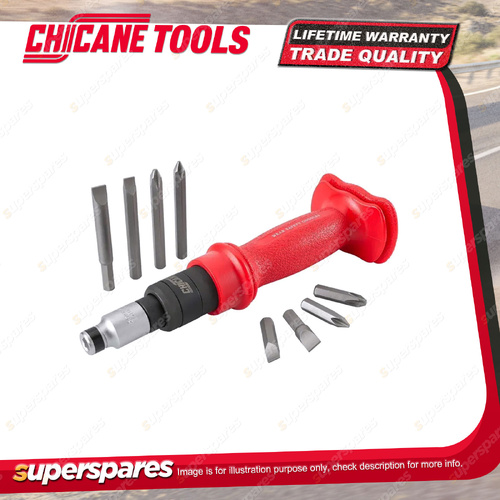 10 Pcs of Chicane 1/2" Drive Impact Bit Driver Set - Cr-V with PVC handle