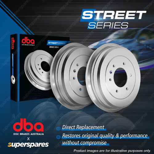 2x DBA Rear Street Series Brake Drums for Hyundai Accent LC LS 1.6L G4ED