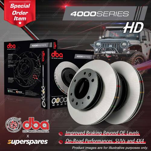 DBA Rear 4000 Heavy Duty Disc Brake Rotors for Abarth 124 Spider 1.4L Turbo