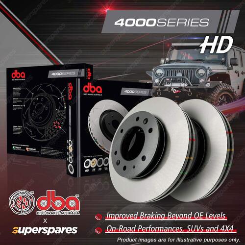 DBA Rear 4000 HD Brake Rotors for Land Rover Range Rover L322 Solid 354mm Disc
