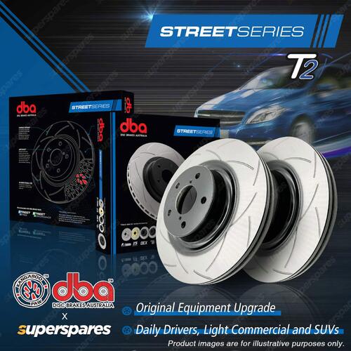 DBA T2 Slotted Front Disc Brake Rotors for Ford Fairlane LTD FC FD FE With Cups