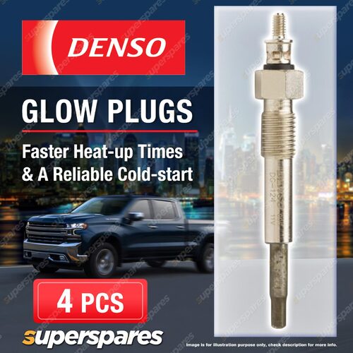 4 x Denso Glow Plugs for Holden Jackaroo UBS 2.2 TD UBS52 C223-T 2238cc 4Cyl