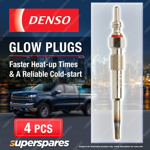 4 x Denso Glow Plugs for Skoda Octavia II 1Z5 1Z3 2.0 TDI BMM BJB BKC BKD CLCB