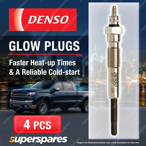 4 x Denso Glow Plugs for Toyota Dyna 150 LY 3.4 D 3B 3431cc 4Cyl 1988 - 1995