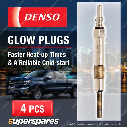 4 x Denso Glow Plugs for Alfa Romeo 156 932 4Cyl 1.9JTD 937A2.000 AR37101 1910cc