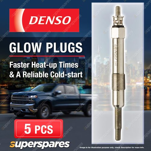 5 x Denso Glow Plugs for Alfa Romeo 156 2.4JTD 932B1 936A2A AR32501 2387cc 5Cyl